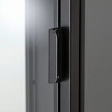 IKEA RUDSTA Glass-door cabinet, anthracite, 42x37x155 cm