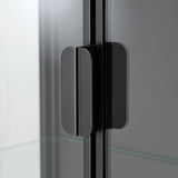 IKEA RUDSTA Glass-door cabinet, anthracite, 80x37x120 cm