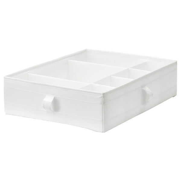 IKEA SKUBB Box with compartments, white, 44x34x11 cm