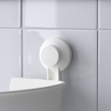 IKEA TISKEN Corner basket with suction cup, white