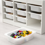 IKEA TROFAST Storage with 9 boxes, white, 99x44x56 cm