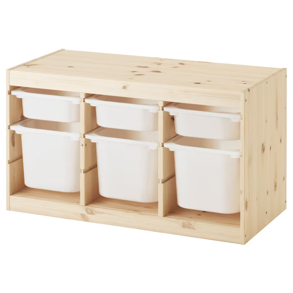 IKEA TROFAST Frame, light white stained pine, 93x44x53 cm