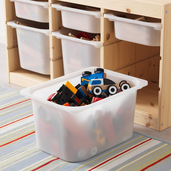 IKEA TROFAST Storage with 6 boxes, pine/white, 93x44x52 cm