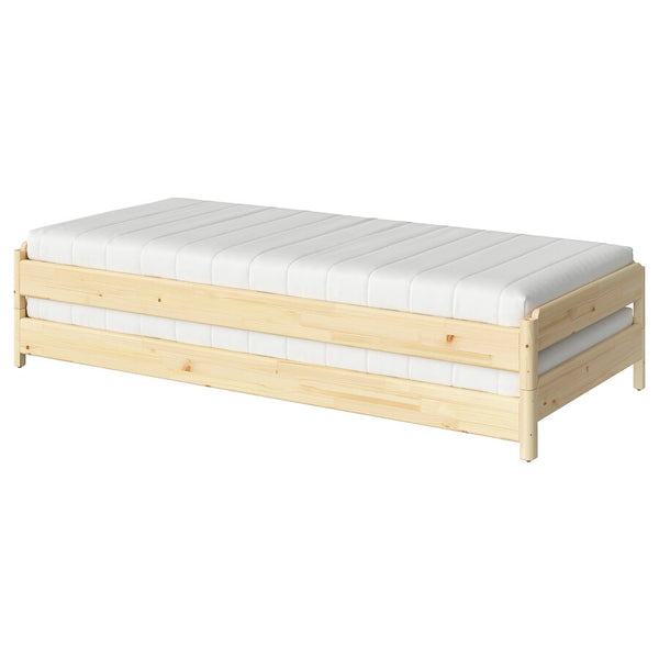 IKEA UTAKER Stackable bed w 2 mattresses, pine, 80x200 cm
