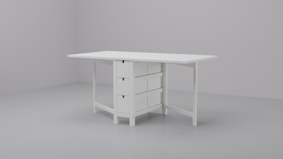 IKEA NORDEN Gateleg table, birch, 26/89/152x80 cm
