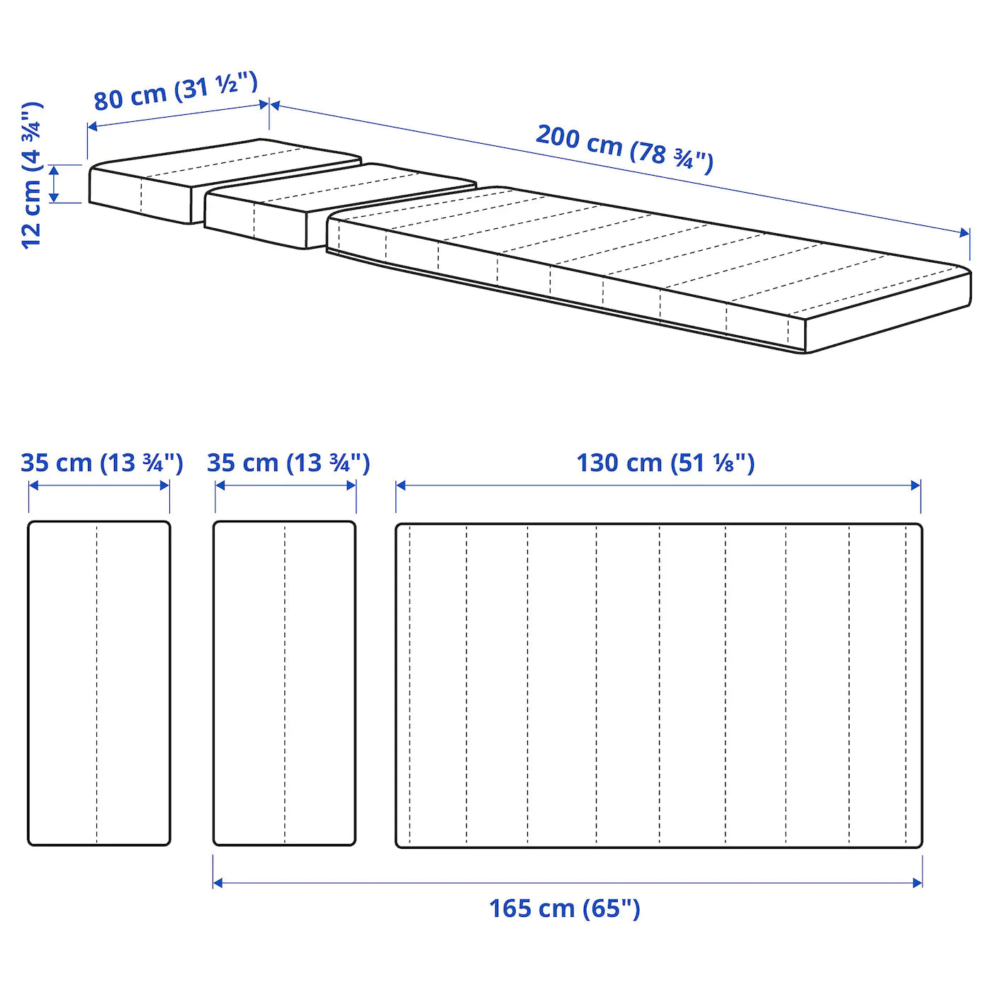 Minnen mattress store size