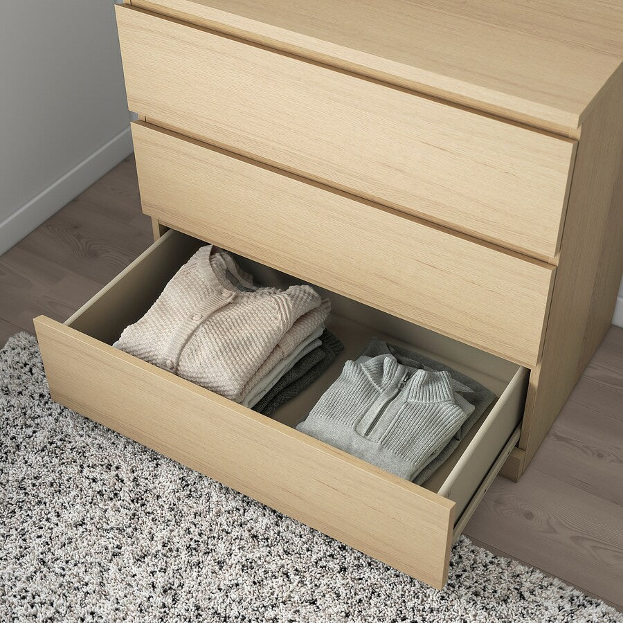 Malm three store drawer