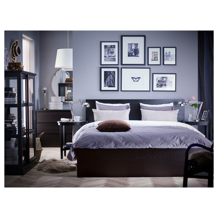 Ikea malm store black bed